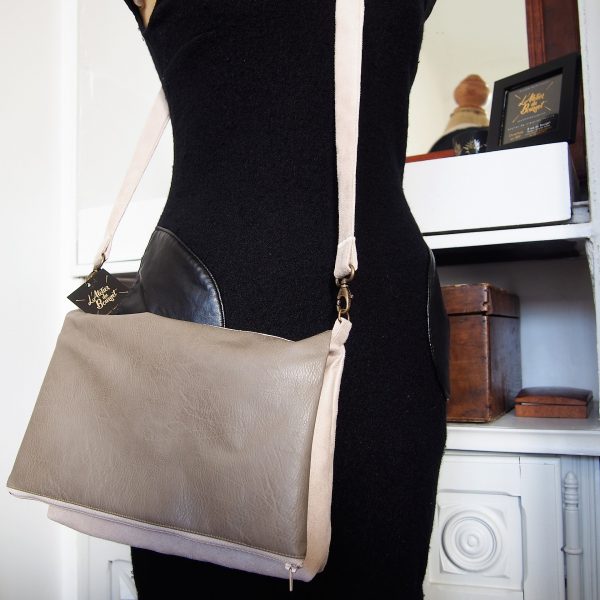 Sac bi-matière vegan avec bandoulière amovible - L'Atelier du Bourget - Artisanat textile français