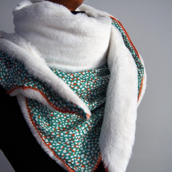 Foulard écharpe triangle hiver - L'Atelier du Bourget - Artisanat textile français