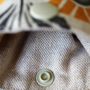 Etui lunettes Plumes de paon jaune - L'Atelier du Bourget - Artisanat textile français