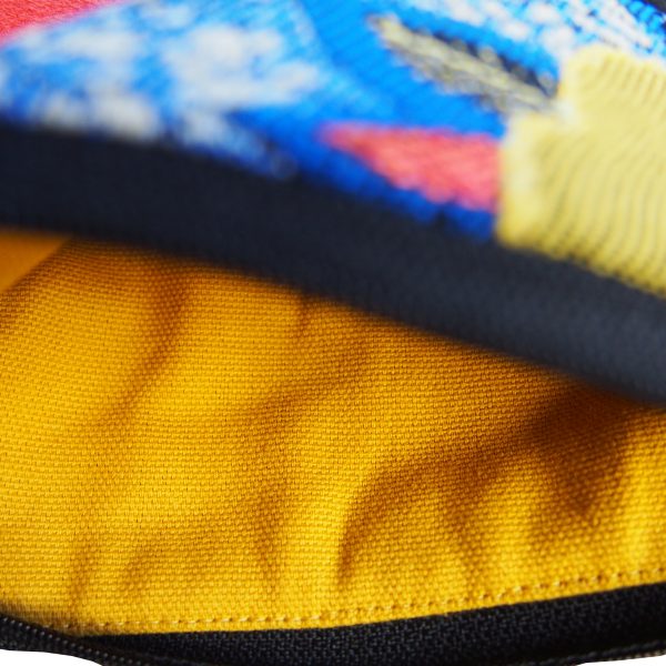 Petite pochette bicolore - L'Atelier du Bourget - Artisanat textile français