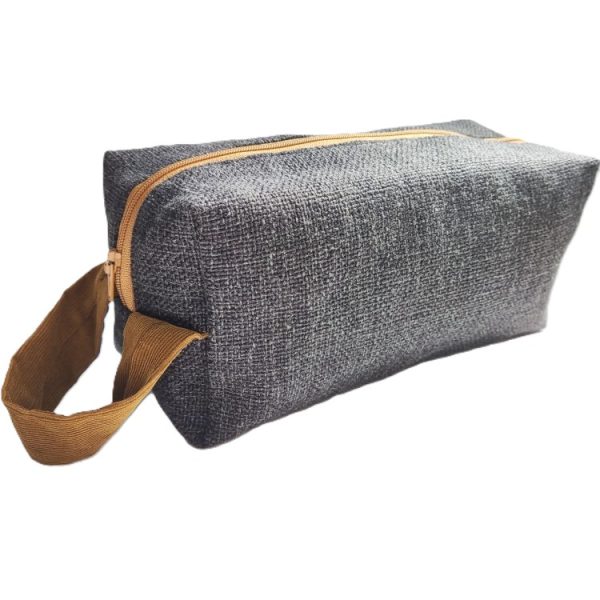 Trousse de toilette mixte fait main - L'Atelier du Bourget - Artisanat textile français