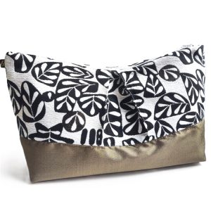 Trousse de toilette plissée XXL fait main - L'Atelier du Bourget - Artisanat textile français