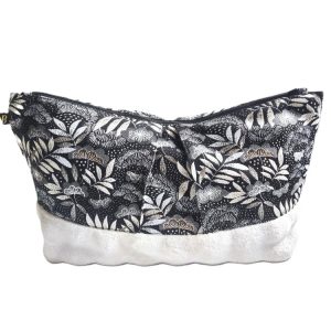 Trousse de toilette plissée XXL fait main - L'Atelier du Bourget - Artisanat textile français