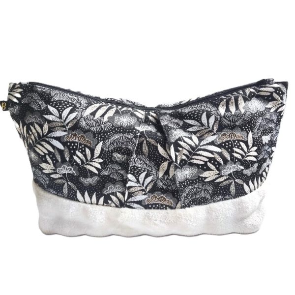 Trousse de toilette plissée XXL fait main - L'Atelier du Bourget - Artisanat textile français