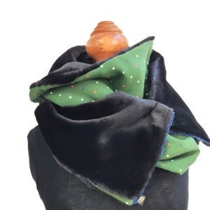 foulard fermeture pression - L'Atelier du Bourget - Artisanat textile français