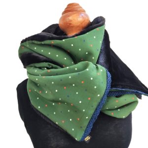 foulard fermeture pression - L'Atelier du Bourget - Artisanat textile français