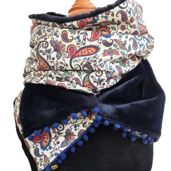 foulard fermeture pression - L'Atelier du Bourget - Artisanat textile français