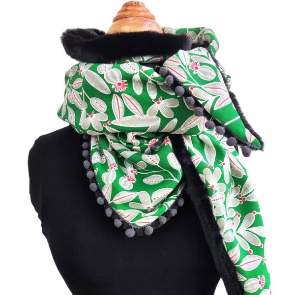Foulard triangle hiver - L'Atelier du Bourget - Artisanat textile français