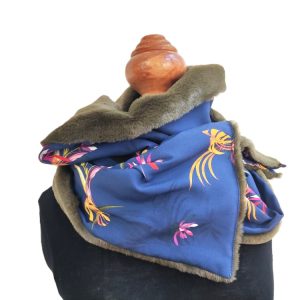 foulard fermeture pression - L'Atelier du Bourget - Artisanat textile français