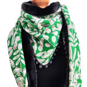 Foulard triangle hiver - L'Atelier du Bourget - Artisanat textile français