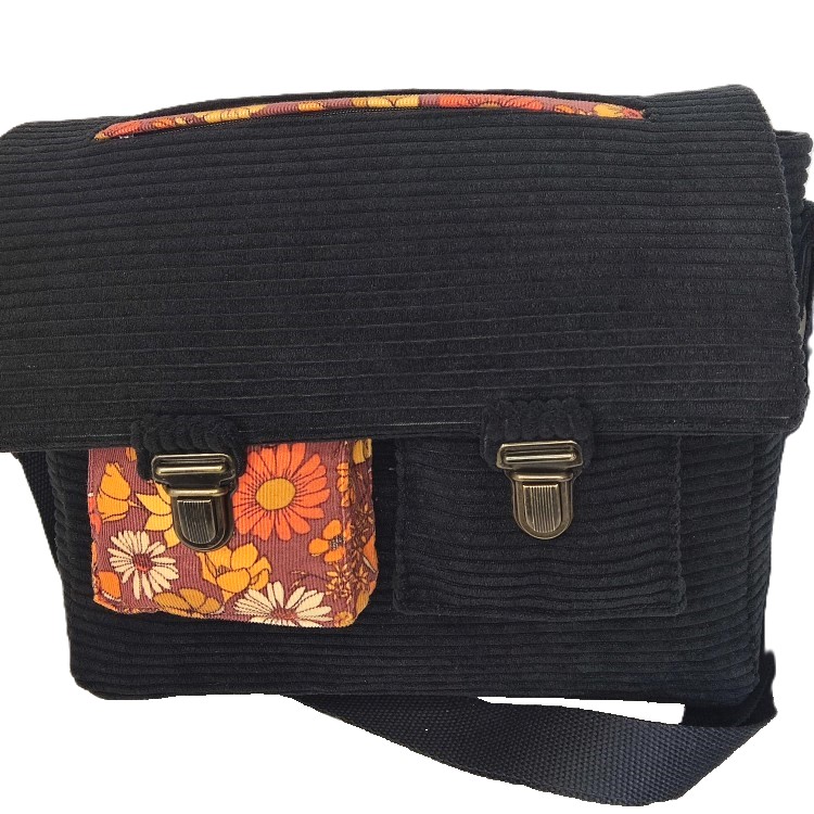 Sac cartable - L'Atelier du Bourget - Artisanat textile français