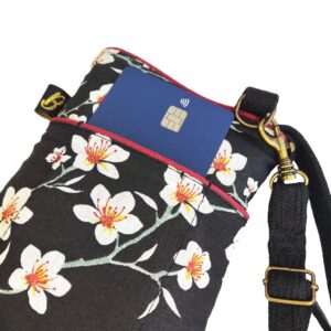 Pochette téléphone bandoulière - L'Atelier du Bourget - Artisanat textile français