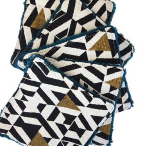 Lot de 5 lingettes lavables démaquillantes - L'Atelier du Bourget - Artisanat textile français