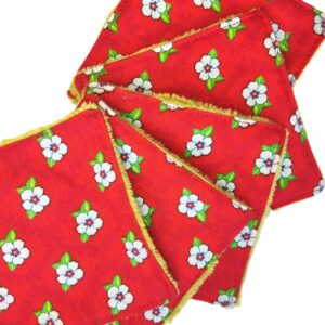 Lot de 5 lingettes lavables démaquillantes - L'Atelier du Bourget - Artisanat textile français