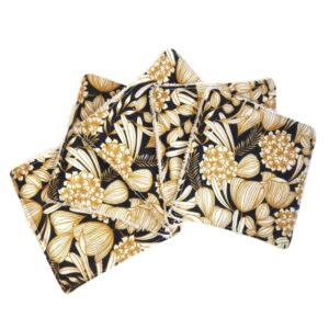 Lot de 5 lingettes lavables démaquillantes - L'Atelier du Bourget - Artisanat textile français