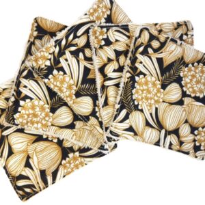 Lot de 5 lingettes lavables démaquillantes - L'Atelier du Bourget - Artisanat textile français