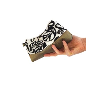 Petite trousse plissée fait main - L'Atelier du Bourget - Artisanat textile français