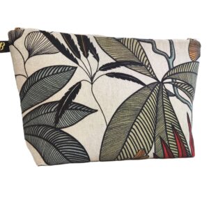 Trousse de toilette imperméable avec poche intérieure zippée fait main - L'Atelier du Bourget - Artisanat textile français